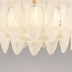 Plafonnier semi-encastré moderne et élégant en verre plume