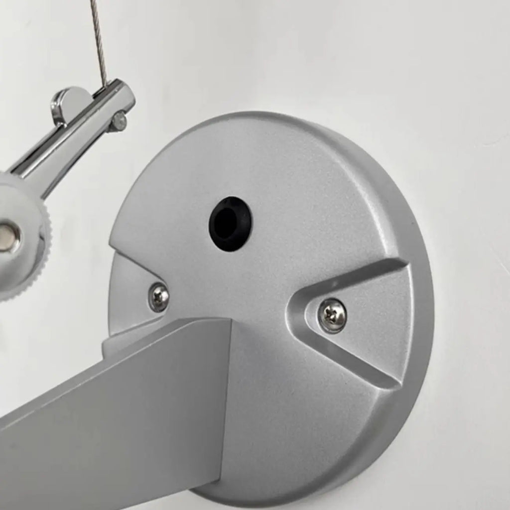 Lampada da Parete in Metallo con Braccio Orientabile e Paralume in Tessuto per Camera da Letto