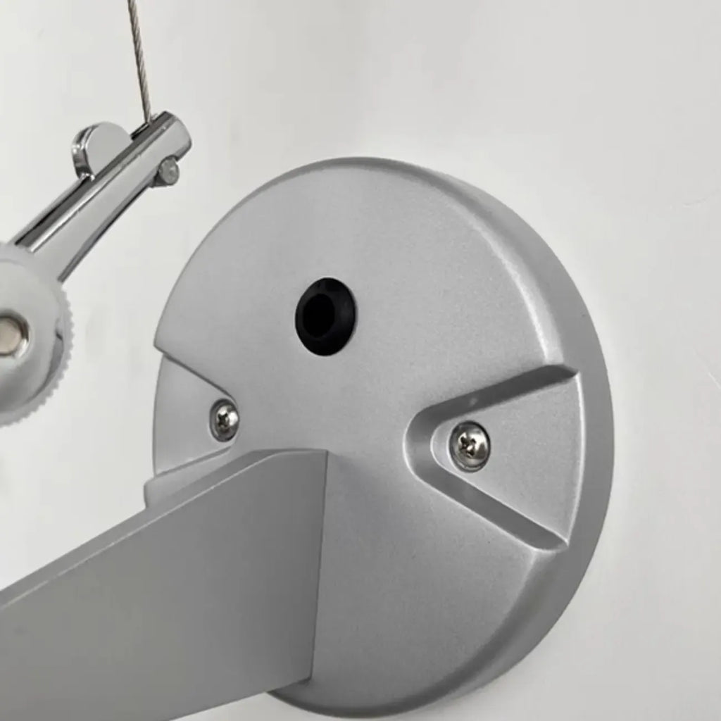 Lampada da Parete in Metallo con Braccio Orientabile e Paralume in Tessuto per Camera da Letto
