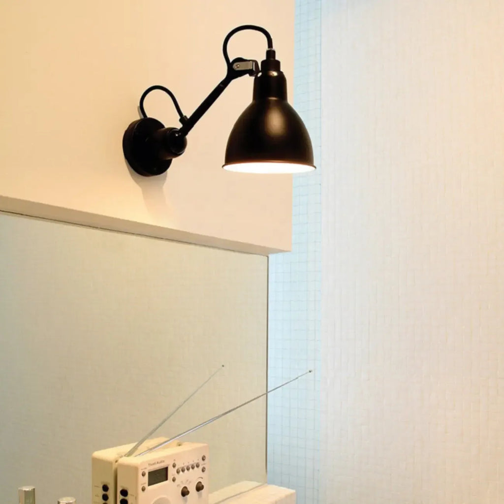 Applique murale industrielle noire avec dôme pour éclairage de chambre