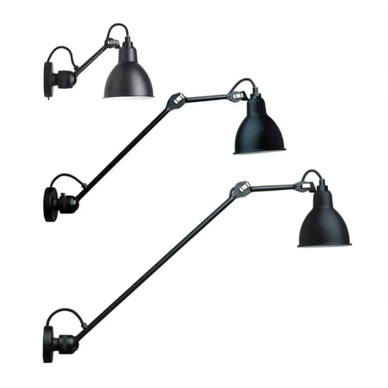 Applique murale industrielle noire avec dôme pour éclairage de chambre