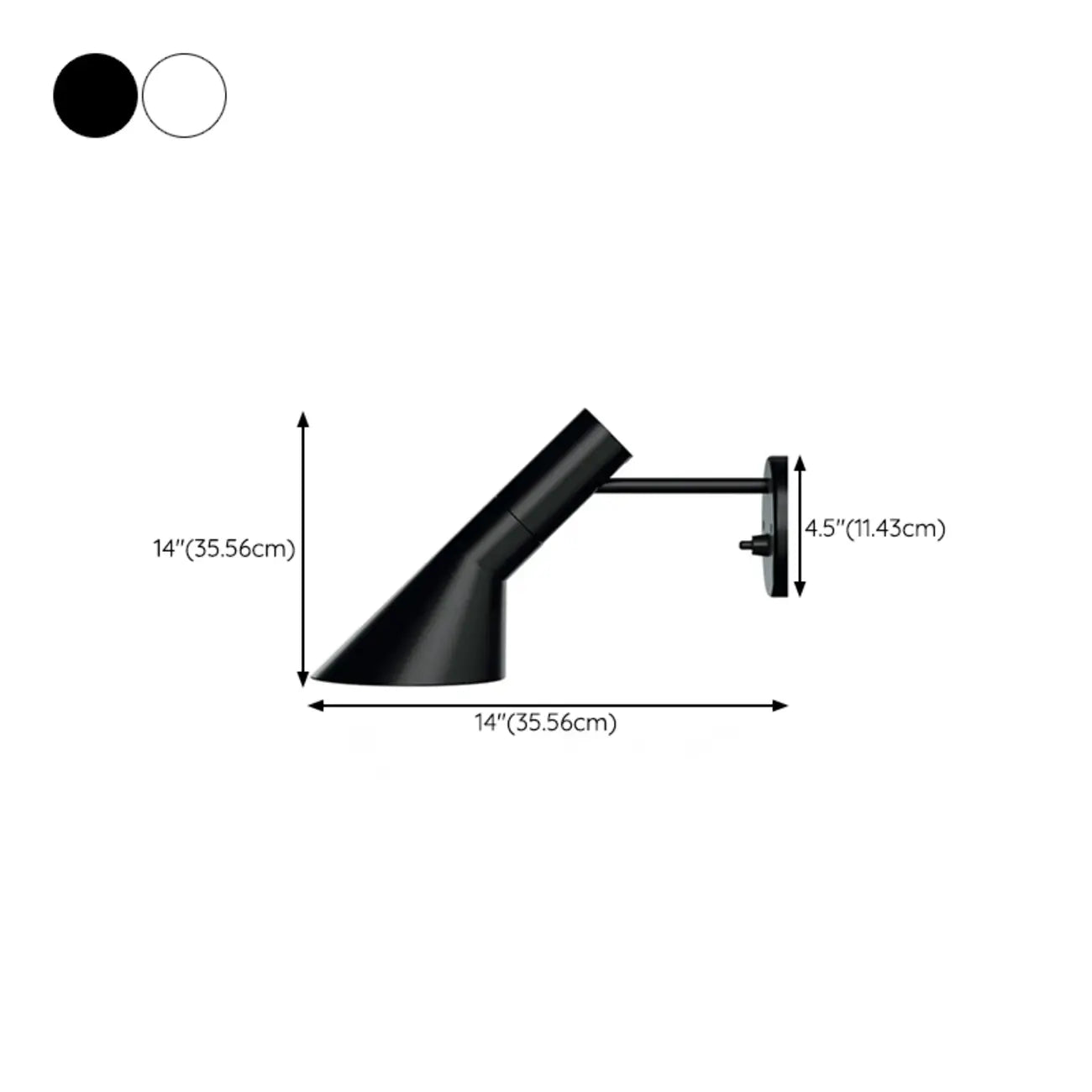 Applique murale industrielle noire avec dôme pour éclairage de chambre
