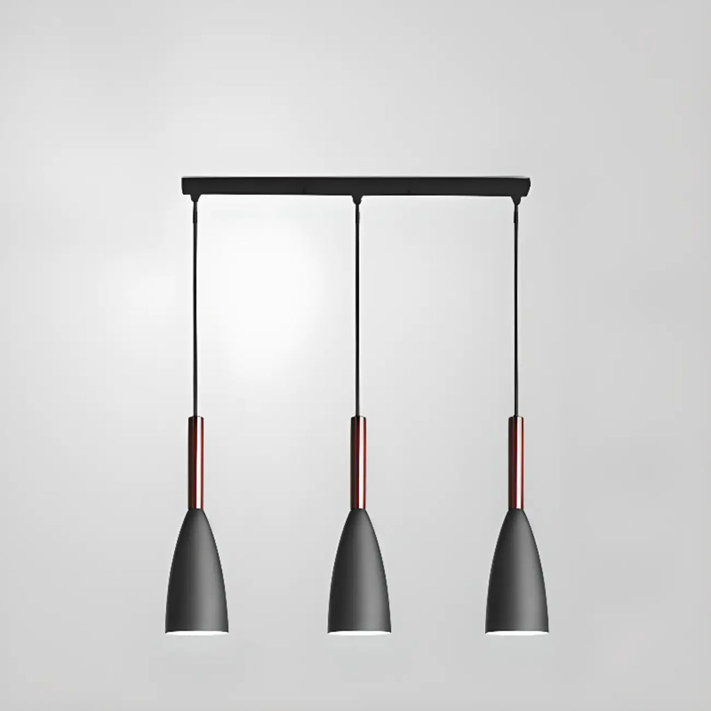 Suspension moderne en métal noir en forme de losange pour îlot de cuisine