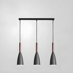 Suspension moderne en métal noir en forme de losange pour îlot de cuisine