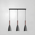 Suspension moderne en métal noir en forme de losange pour îlot de cuisine