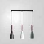 Suspension moderne en métal noir en forme de losange pour îlot de cuisine
