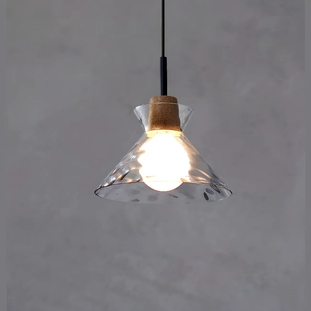 Lampadario a sospensione da cucina a 3 luci con vetro trasparente
