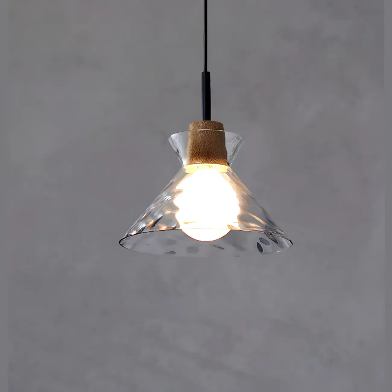 Lampadario a sospensione da cucina a 3 luci con vetro trasparente