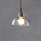 Lampadario a sospensione da cucina a 3 luci con vetro trasparente