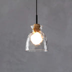 Lampadario a sospensione da cucina a 3 luci con vetro trasparente