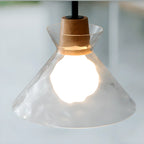 Lampadario a sospensione da cucina a 3 luci con vetro trasparente