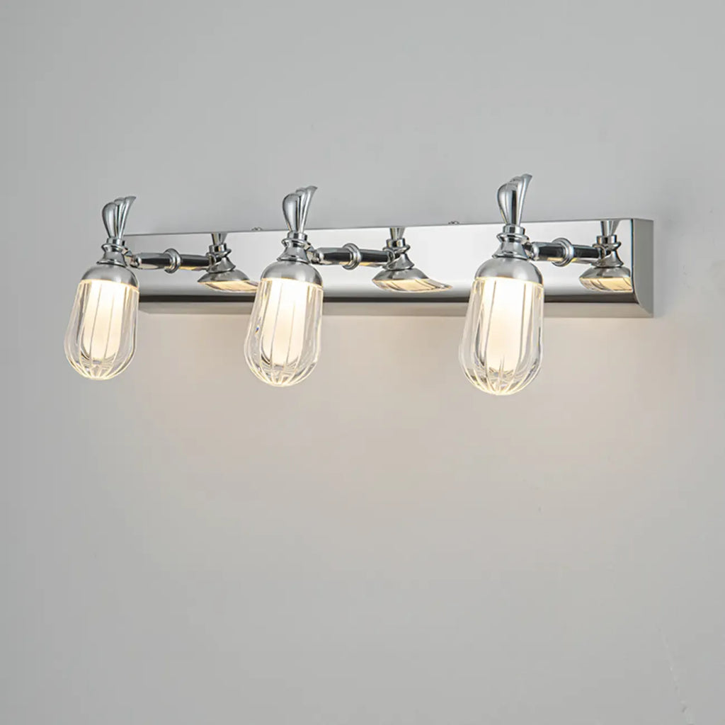 Applique murale moderne en acier inoxydable pour salle de bain, à intensité variable, LED