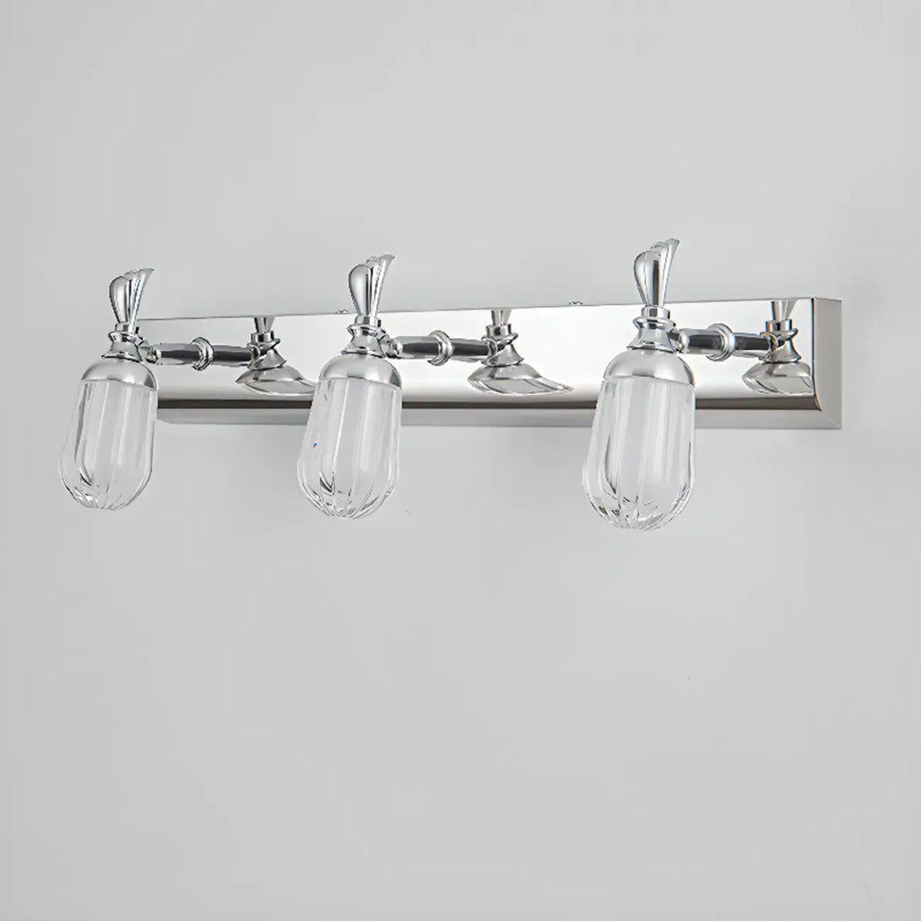 Applique murale moderne en acier inoxydable pour salle de bain, à intensité variable, LED