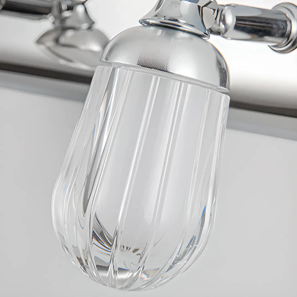 Applique murale moderne en acier inoxydable pour salle de bain, à intensité variable, LED