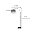 Lampadaire moderne à arc réglable avec abat-jour cylindrique pour salon