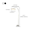 Lampadaire moderne à arc réglable avec abat-jour cylindrique pour salon