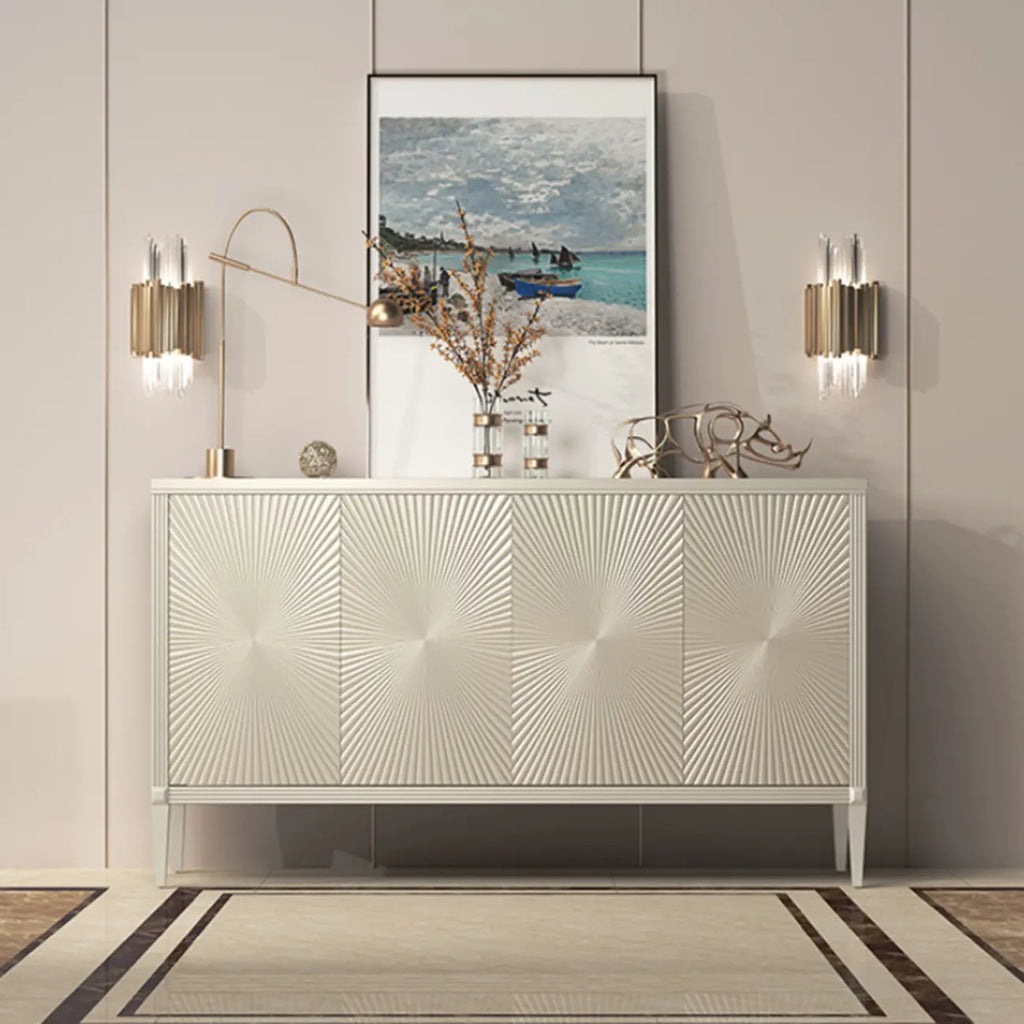 Meuble décoratif en bois beige brillant Glam Visual Effects