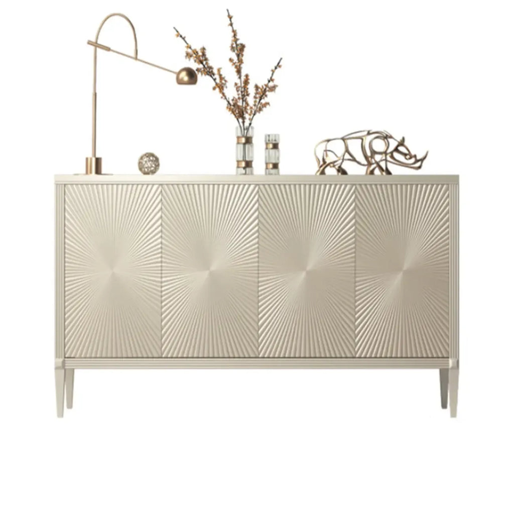 Meuble décoratif en bois beige brillant Glam Visual Effects