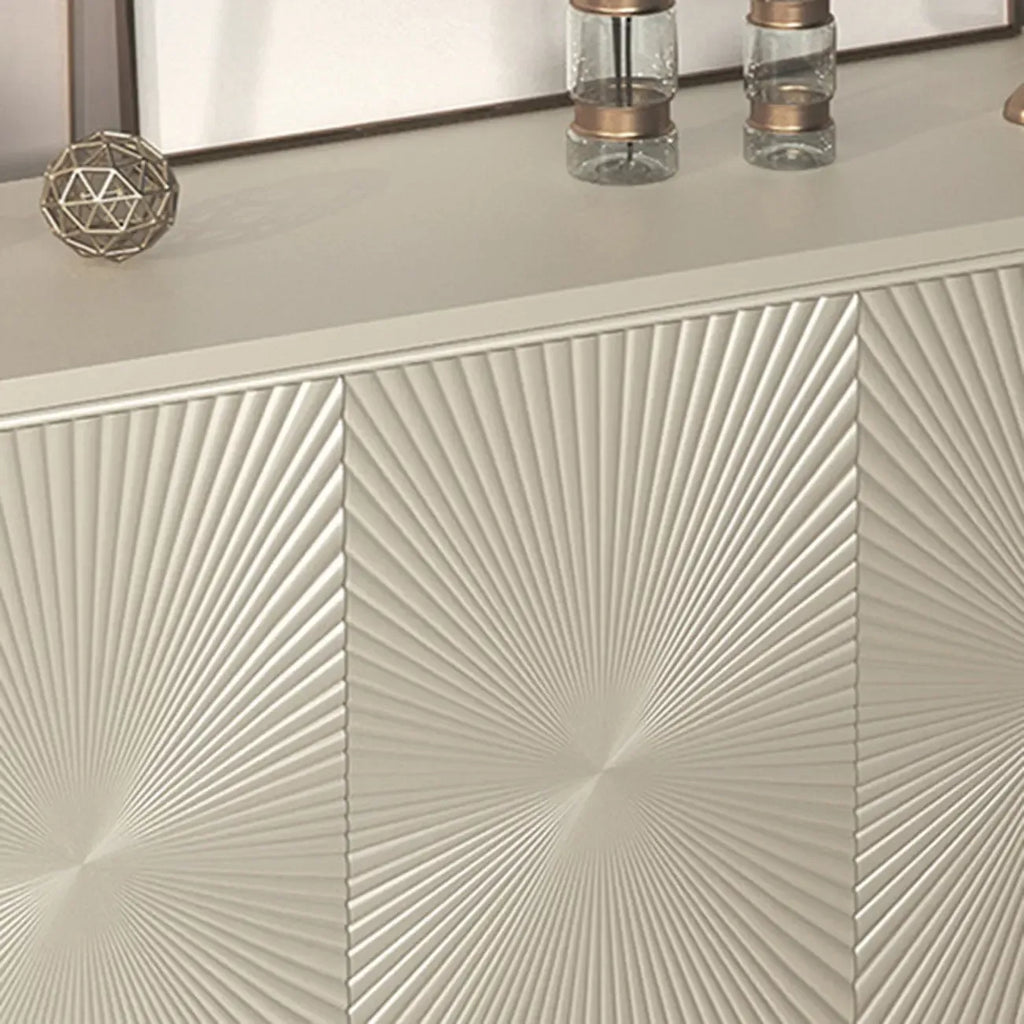 Meuble décoratif en bois beige brillant Glam Visual Effects