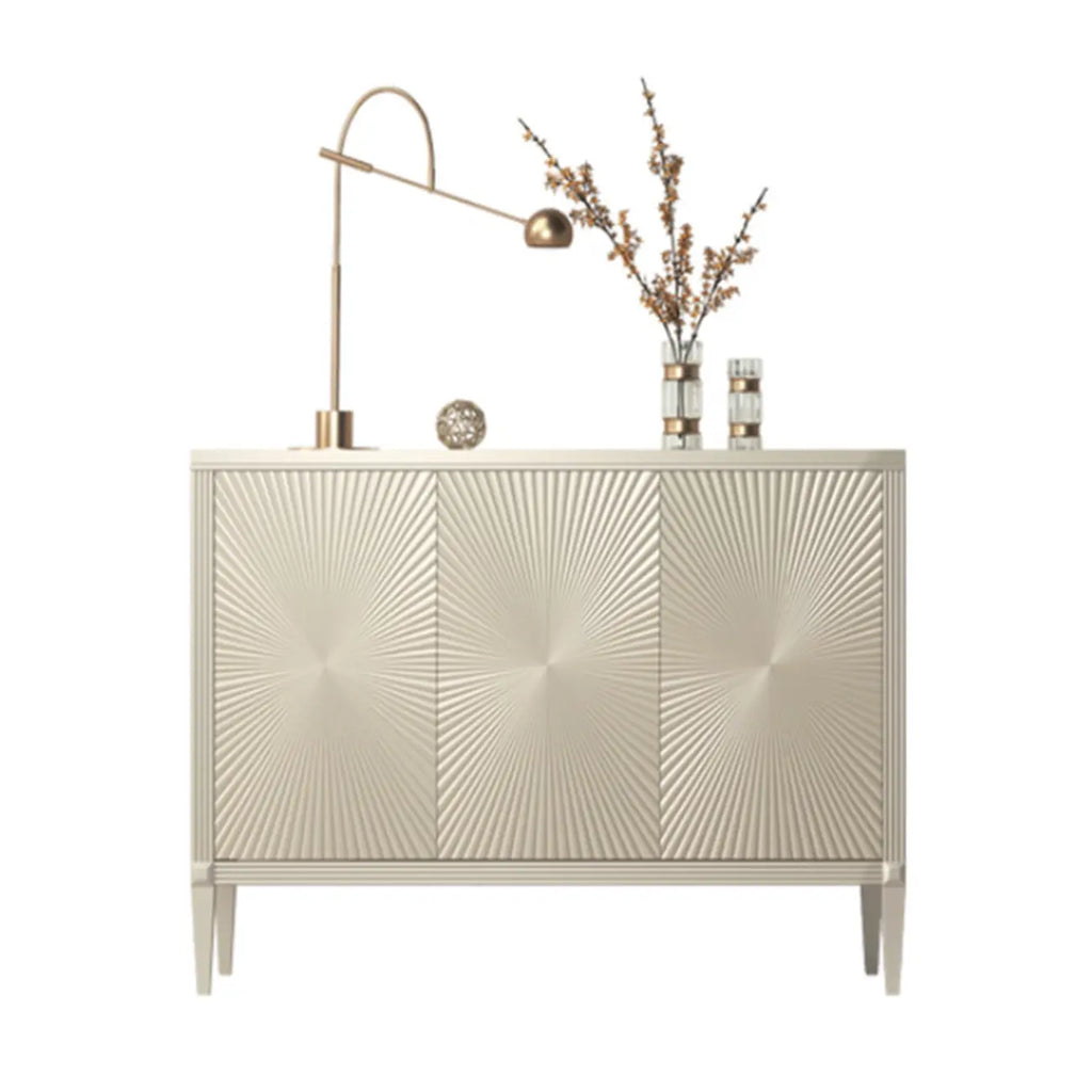 Meuble décoratif en bois beige brillant Glam Visual Effects