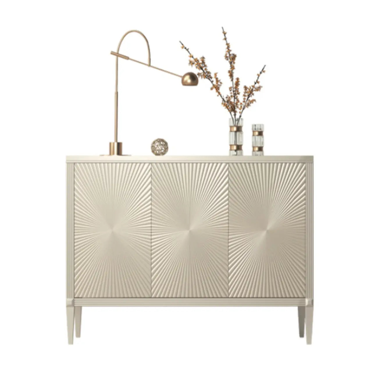 Meuble décoratif en bois beige brillant Glam Visual Effects