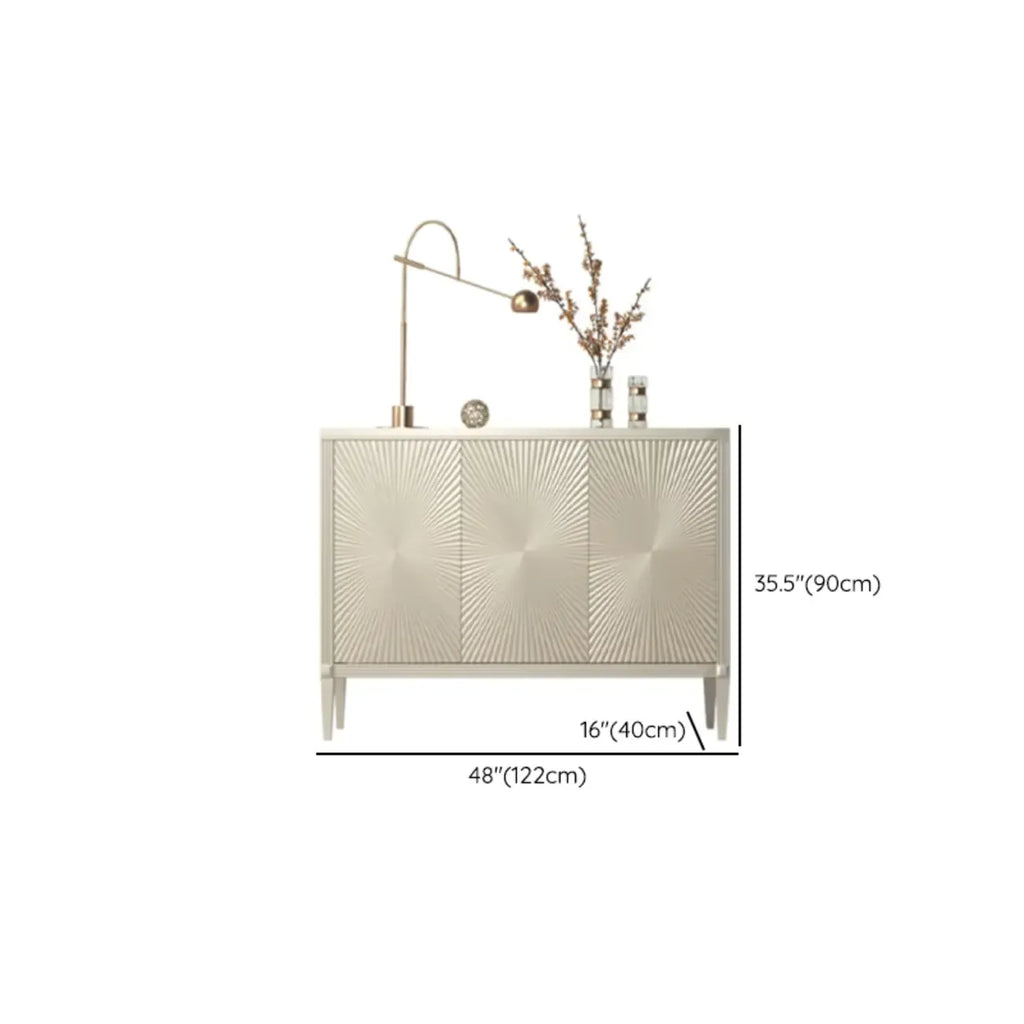 Meuble décoratif en bois beige brillant Glam Visual Effects