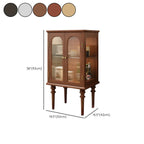 Armoire de rangement traditionnelle en bois noir cannelé et verre transparent