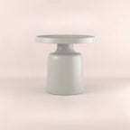 Table d'appoint ronde contemporaine en métal noir