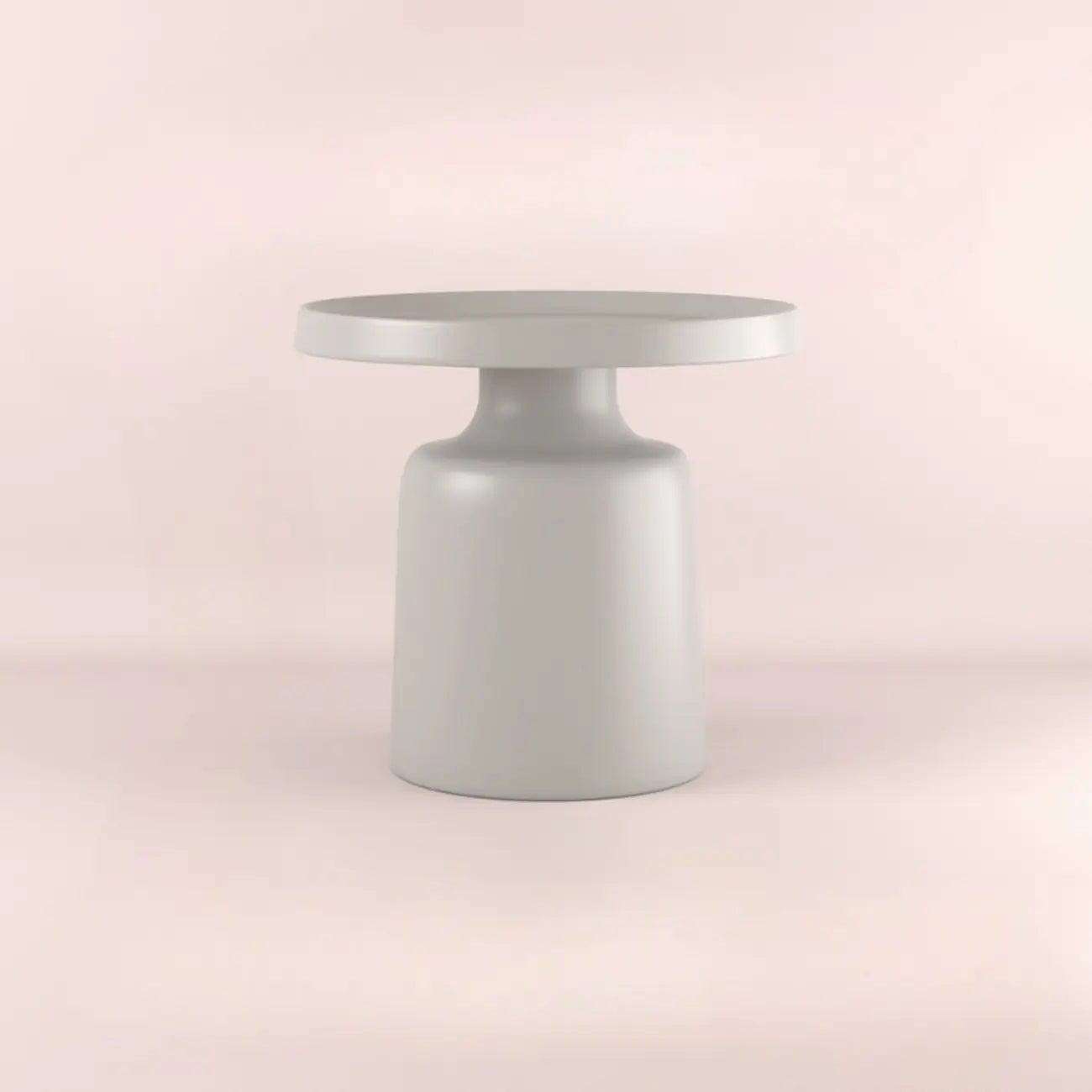 Table d'appoint ronde contemporaine en métal noir