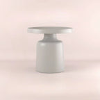 Table d'appoint ronde contemporaine en métal noir