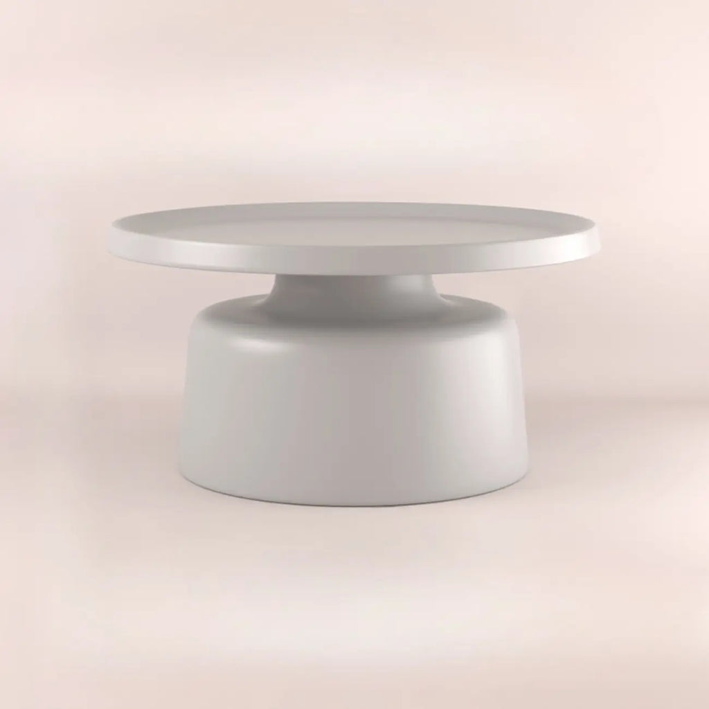 Table d'appoint ronde contemporaine en métal noir