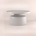 Table d'appoint ronde contemporaine en métal noir