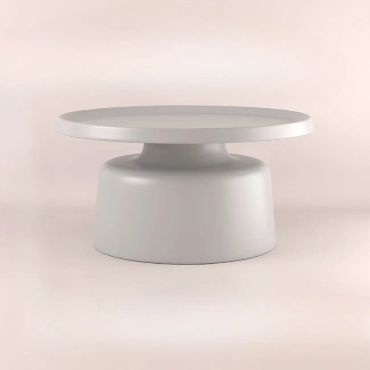 Table d'appoint ronde contemporaine en métal noir