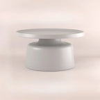 Table d'appoint ronde contemporaine en métal noir