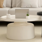 Table d'appoint ronde contemporaine en métal noir