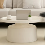 Table d'appoint ronde contemporaine en métal noir
