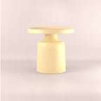 Table d'appoint ronde contemporaine en métal noir
