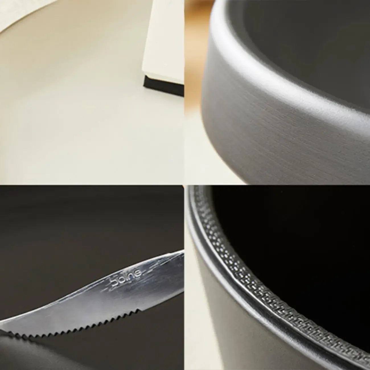 Table d'appoint ronde contemporaine en métal noir