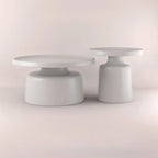 Table d'appoint ronde contemporaine en métal noir