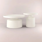 Table d'appoint ronde contemporaine en métal noir