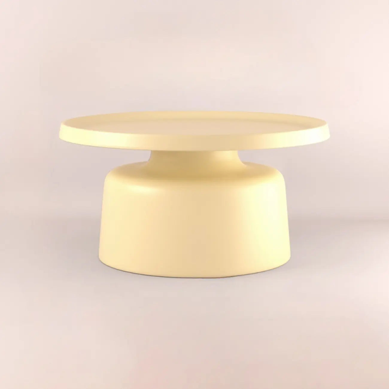 Table d'appoint ronde contemporaine en métal noir
