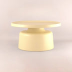 Table d'appoint ronde contemporaine en métal noir
