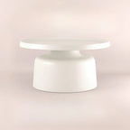Table d'appoint ronde contemporaine en métal noir