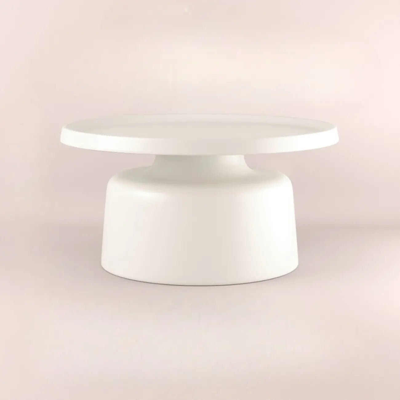Table d'appoint ronde contemporaine en métal noir