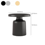 Table d'appoint ronde contemporaine en métal noir