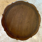 Table d'appoint ronde contemporaine en bois brun