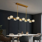 Suspension Glamour Golden Square Crystal Island