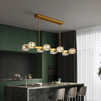 Suspension Glamour Golden Square Crystal Island