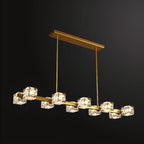 Suspension Glamour Golden Square Crystal Island