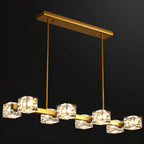 Suspension Glamour Golden Square Crystal Island